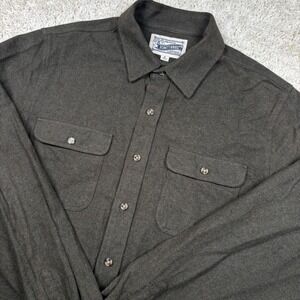 Schott NYC Flannel Shirt Mens XL Green Cotton Workwear SH2230